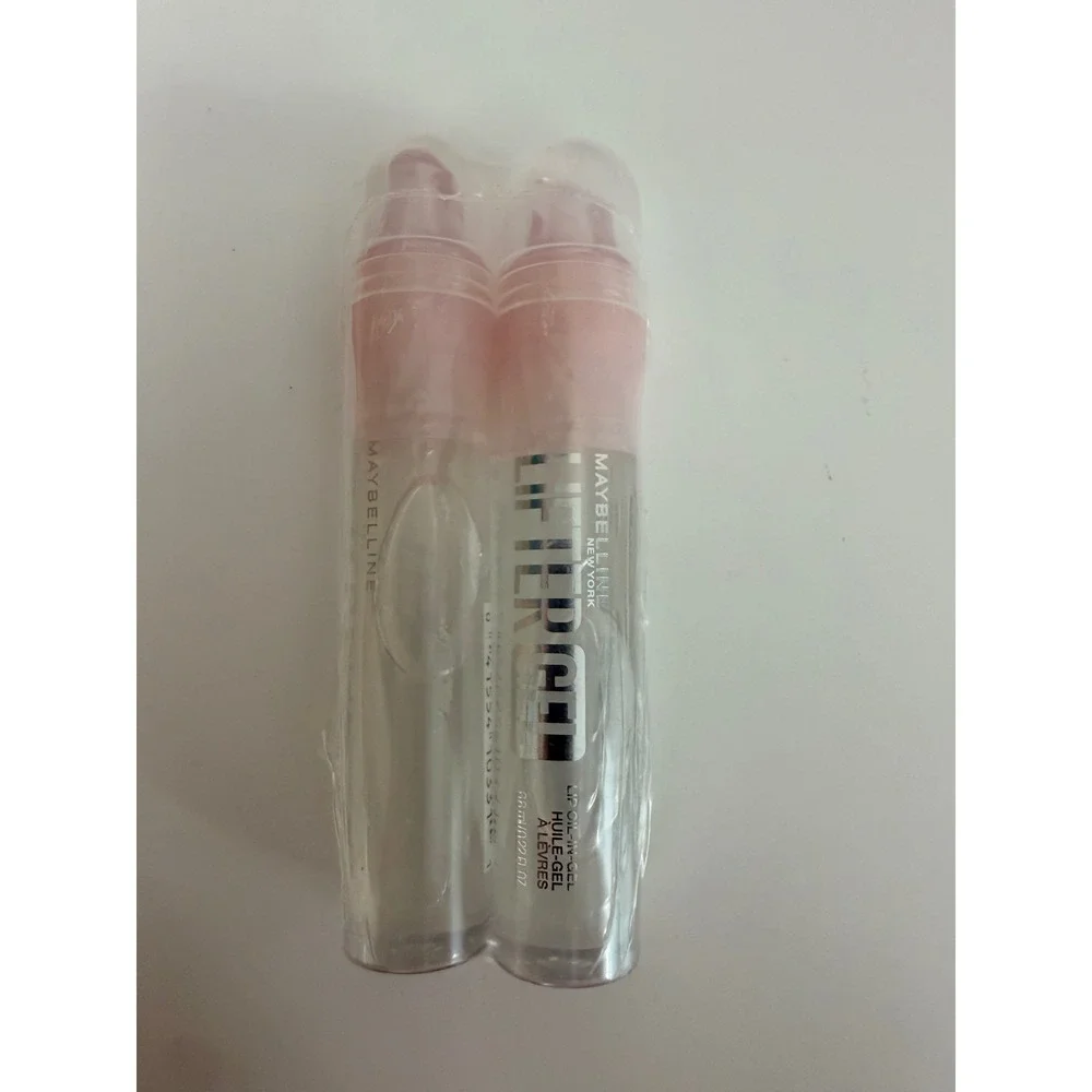 Maybelline Lifter Gel Lip Oil 2pk Womens 0.33oz Clear Hydrating Gloss NWT